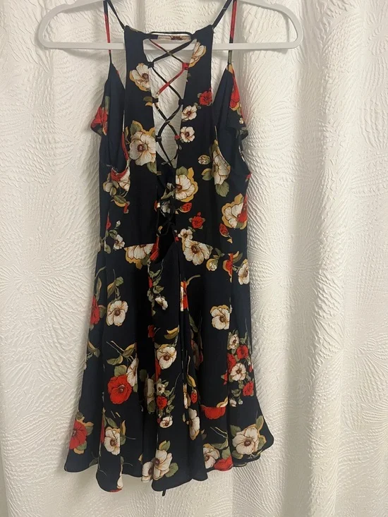 Pilgrim Navy Floral Ruffle Mini Dress - Picture 4 of 8